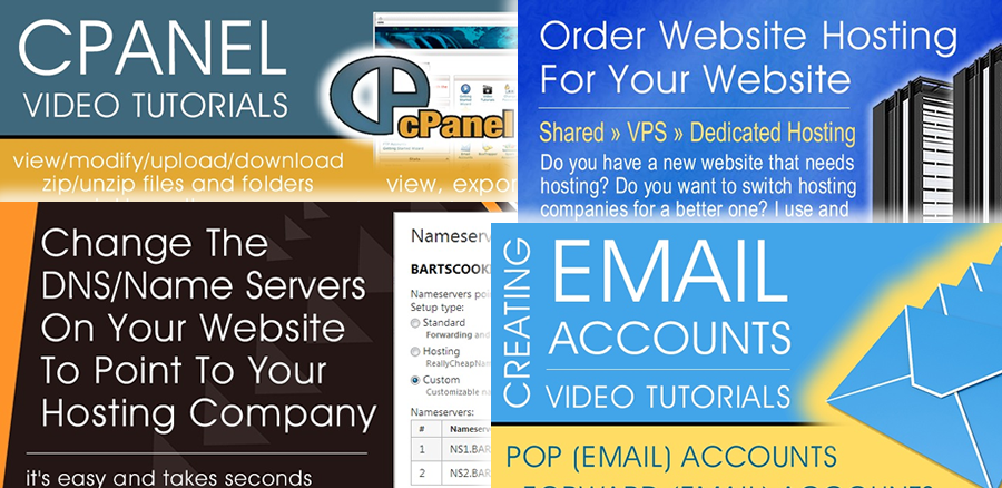 Website Hosting, cPanel & eMail Account Setup Video Tutorials by Bart Smith